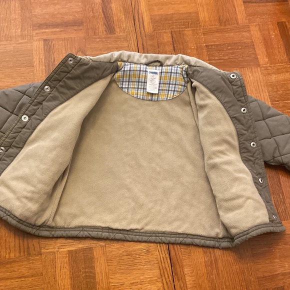 Gymboree Quilted Puffer Jacket in Olive and Beige - Picture 9 of 15